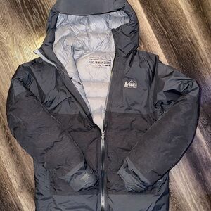 REI Co-Op Stormhenge Peak 850 Down Hybrid Hooded Puffer Jacket - Black - Men S